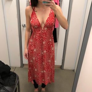 Red Backless BeachyO’Neill Maxi Dress size S